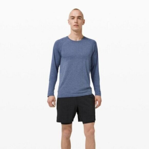 Lululemon Men's Blue Swiftly Tech Long Sleeve Shirt Size Medium - Picture 1 of 8